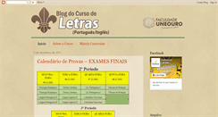 Desktop Screenshot of letras.uneouro.edu.br
