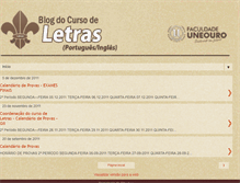 Tablet Screenshot of letras.uneouro.edu.br
